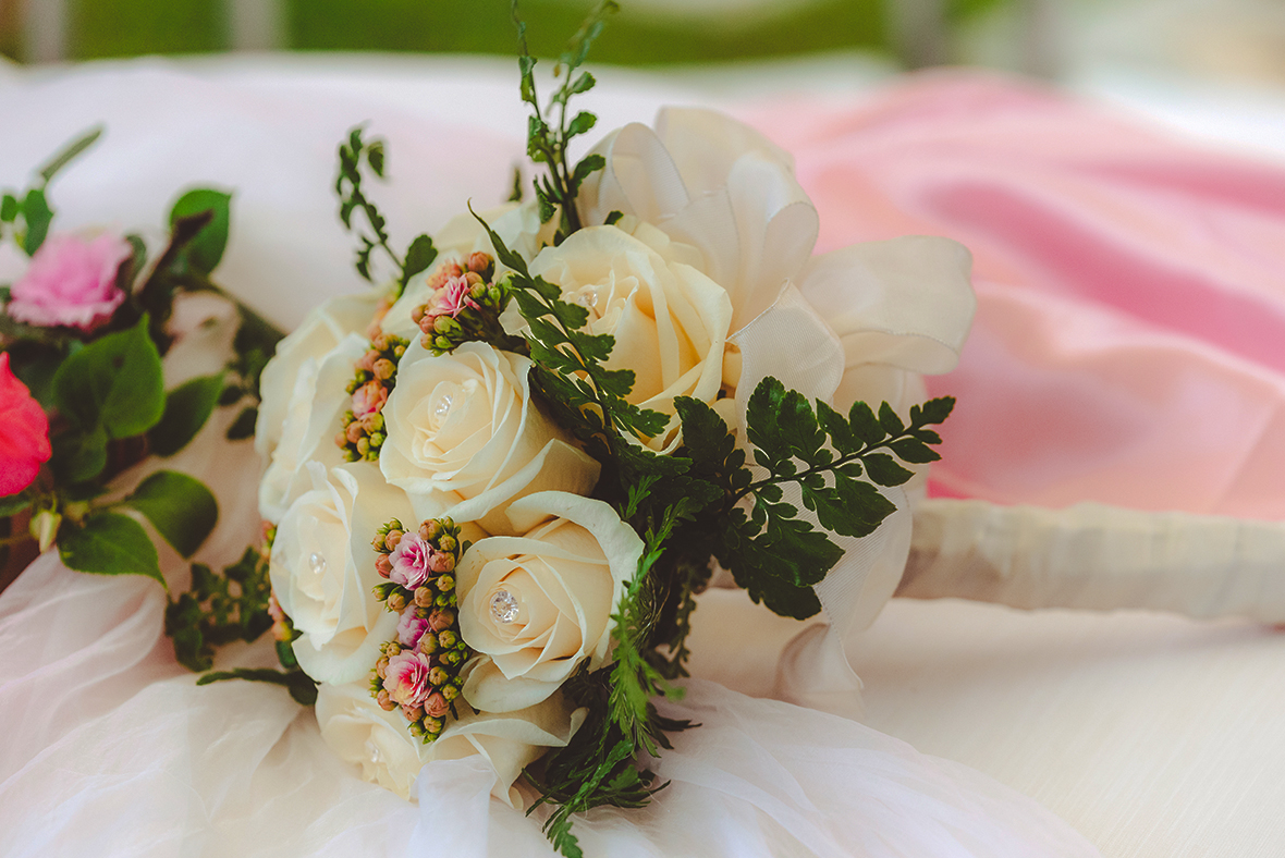 Particolare del bouquet della sposa, foto di Ferruccio Munzittu